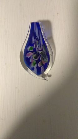 Large hand blown glass pendant