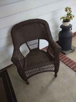 Brown Ratan/wicker Patio Chair
