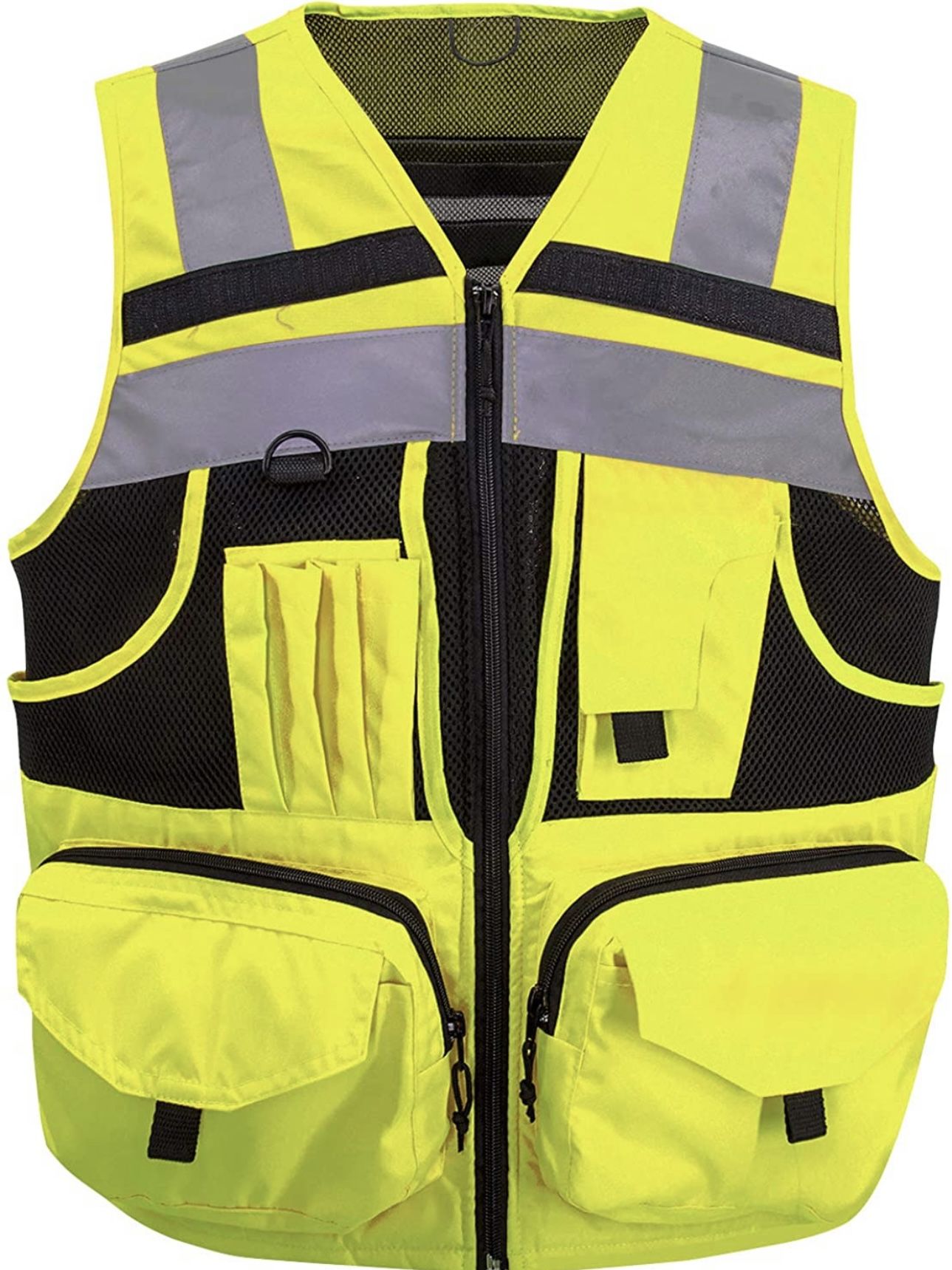 MENS (XL) HIGH VISIBILITY // PREMIUM SAFETY VEST w/ 3M REFLECTIVE STRIPS