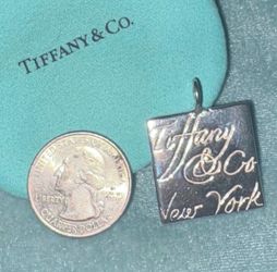 Tiffany & Co. Sterling Silver Square Notes Pendant
