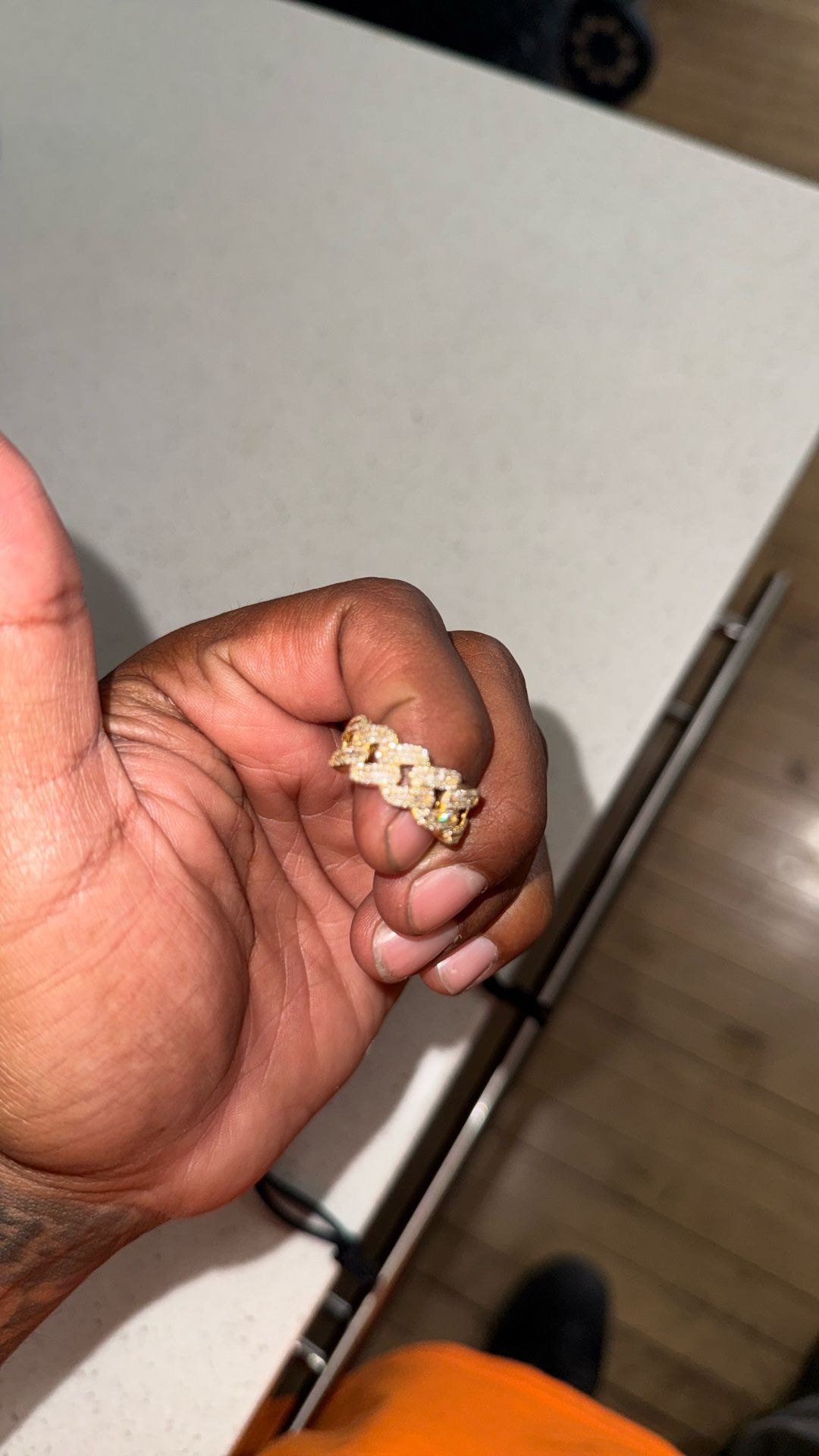 Cuban Link Ring - NATURAL DIAMONDS