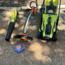 Extension, cord operated lawnmower, string, trimmer, leaf blower 100