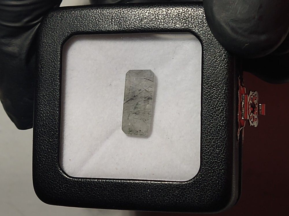 rutile gem in nice display