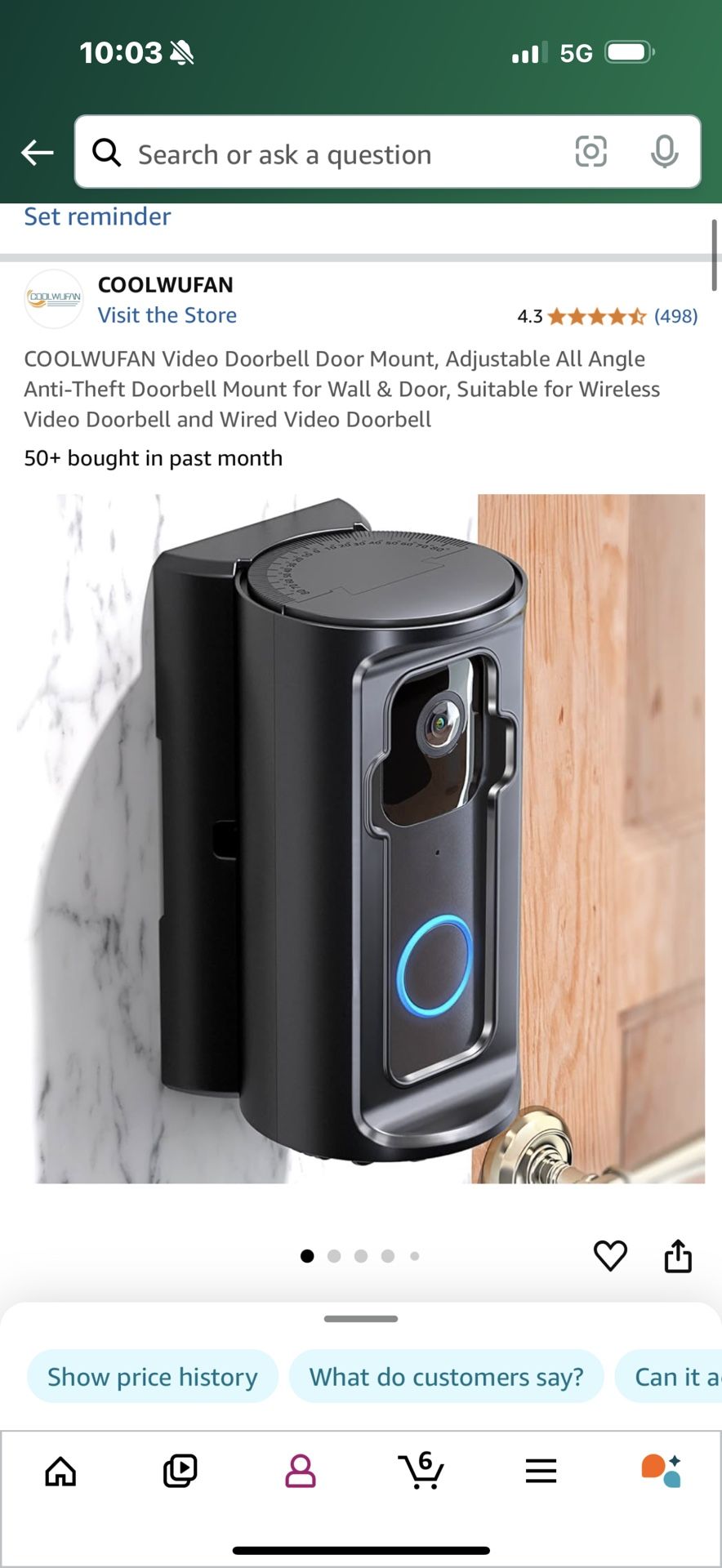 Ring Door Bell Mount 
