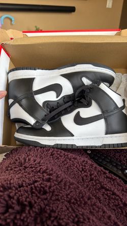 Nike Dunk High Black and White  8 womens