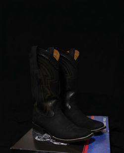 Black Leather and suede boots - Wild West Boots