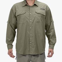 Little Donkey Andy Men's UPF 50+ UV Protection Shirt, Long Sleeve Fishing Hiking Shirt，S