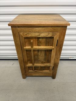 Small Solid Mango Wood Cabinet  (29” Tall)