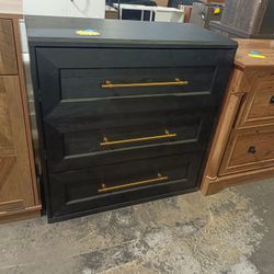mopio Blake 3 Drawer Dresser for Bedroom, Chest of Drawers, Wood Dresser Organizer, Modern Farmhouse, Tall Night Stand, Enhanced Safety, Sturdy Compli