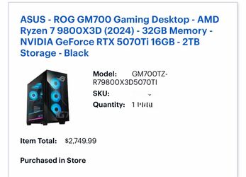 GEFORCE RTX 5070ti Full Pc setup!!!DEALL!!! Message me for videos and live gameplay
