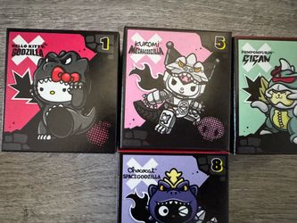 Godzilla x hello kitty toys