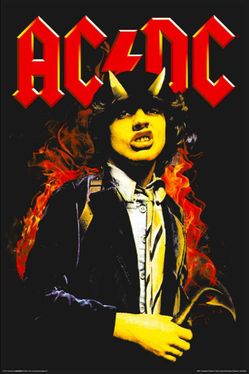 AC/DC Horns Backlight Wall Poster 24"×36"