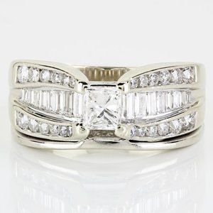 14k Yellow Gold Multi-cut Diamond Cocktail / Anniversary Band