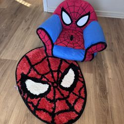 Spiderman Kid Chair And Rug 