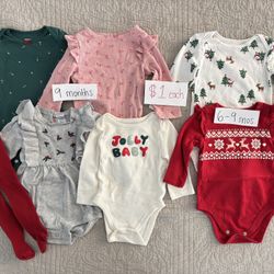Baby Girl 6-9 Month Christmas Clothes