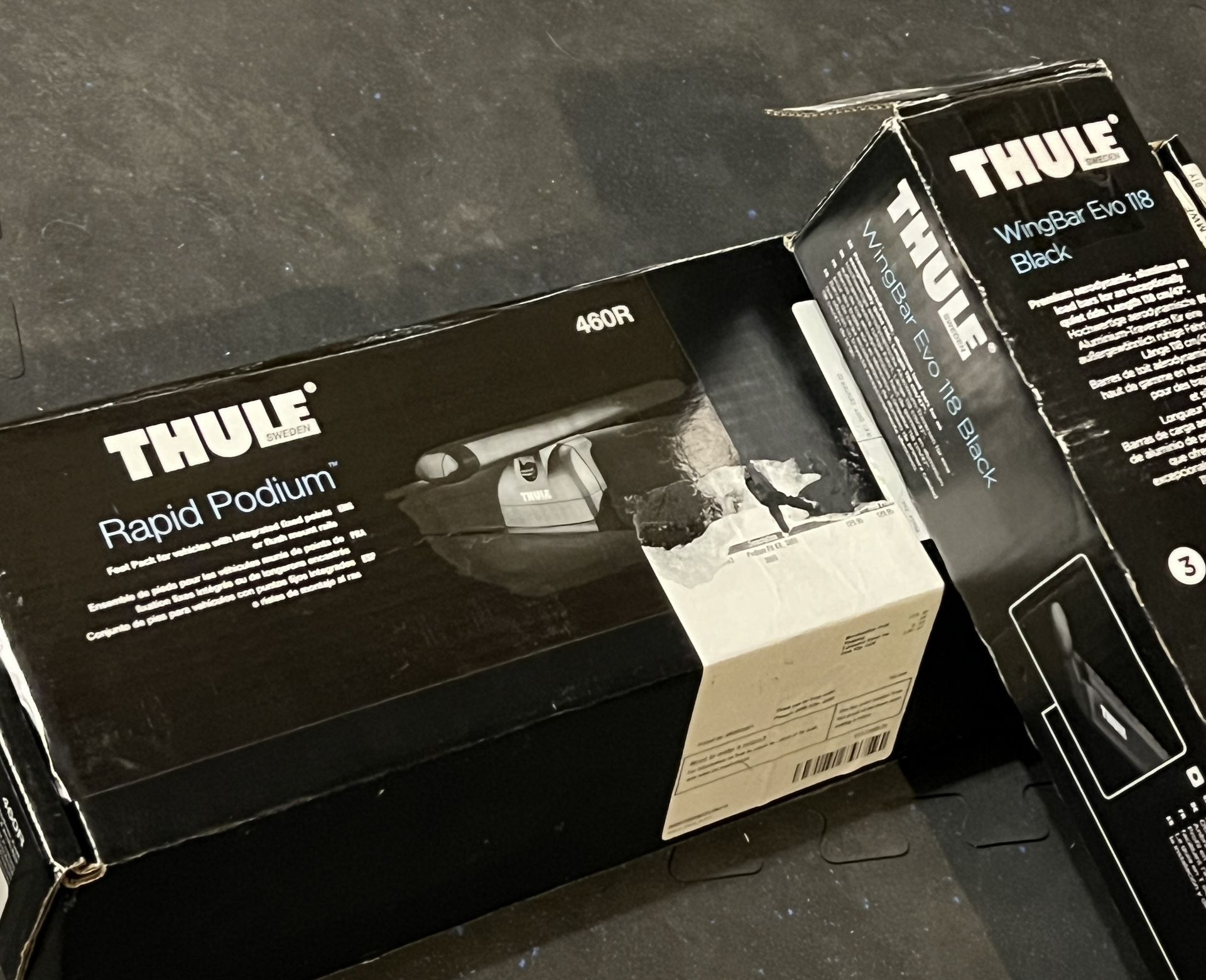 Thule WingBar Evo 118 Black + Rapid Podium and Foot Pack