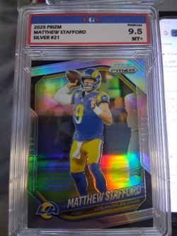 Matthew Stafford 2025 prizm graded 9.5