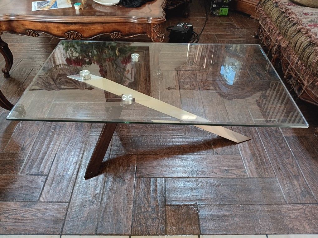 Original Glass Art Deco Table