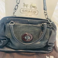 Rare Coach Sadie Embossed Croc Bag