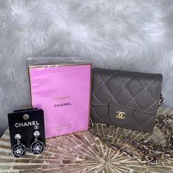 Perfume Purse And Earrings Gift Set 