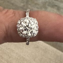 Diamond Engagement Ring 1.7 Carat D Si1
