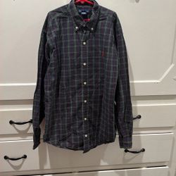 Ralph Lauren Button Down Cotton Plaid Size 16/18