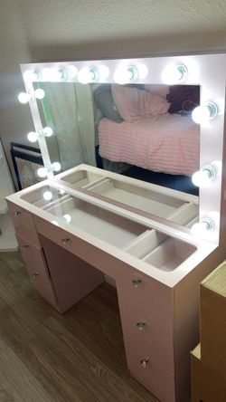 Pink vanity