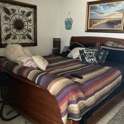 Cal King  Bed Frame And Mattress 
