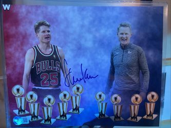 Steve Kerr Warriors 8x10 Autographed Beckett auth BAS