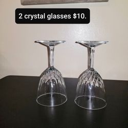 2 Crystal glasses 