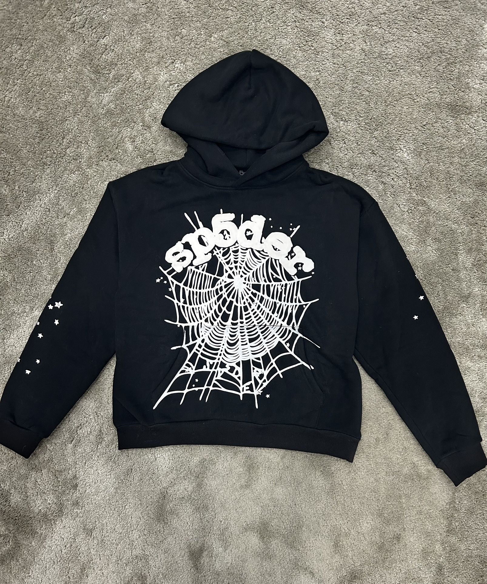 Sp5der Hoodie (Black And White OG Web) Authentic ✅