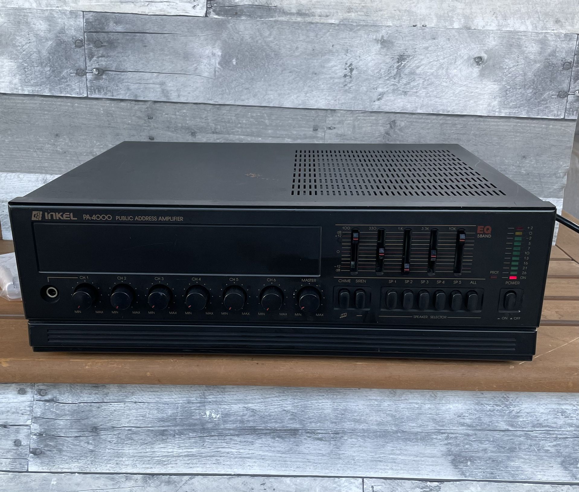 InKEL PA-4000 Public Address Amplifier 6CH 120 w Untested