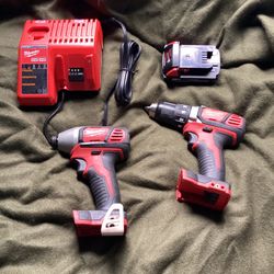 Milwaukee Drill Imapact And Charger