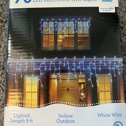 70 blue LED micro icicle style light