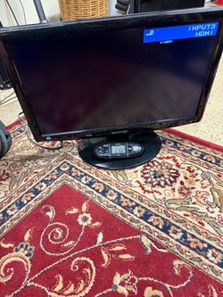 19” Sharp LCD TV/Monitor w Mini Clock Remote