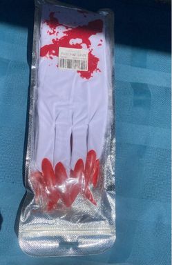 Halloween Costume Gloves with Fake Nails