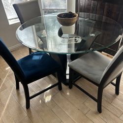 Glass Dining Table With 4 Chairs