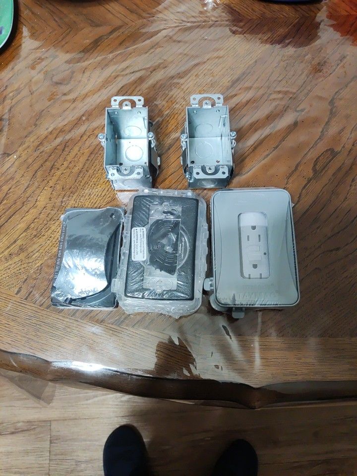 Outlet Covers and metal boxes.