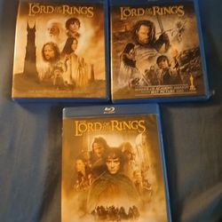 LOTR trilogy bluray n dvd. Sleepy hollow