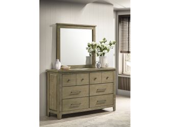 Hazlewood Vineyard Oak 6-drawer Bedroom Dresser with Mirror