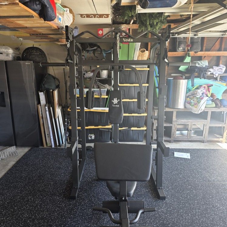 Smith Machine 2001 | Multi-Use Adj Bench | Gym Equipment | Fitness | Squat Rack | Excercise |🔴WEIGHTS AND BARBELL SOLD SEPARATELY 🔴 FREE DELIVERY 🚚