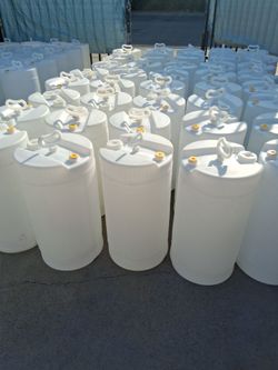 15 Gal Close Head Natural Plastic Barrel  Water Storage  Barrels  Gray Water Waste Motor Oils Liquids Tents Recycling  Gas Containers Diesel Fuel Can