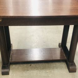 Antique  Solid Oak Library  Desk  53  inches Wide  29 tall 