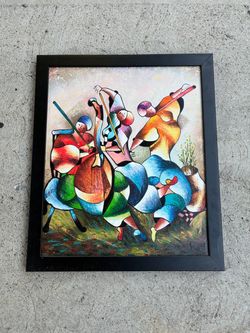 David Schluss “Dancing the Music” Framed Serigraph Print Painting