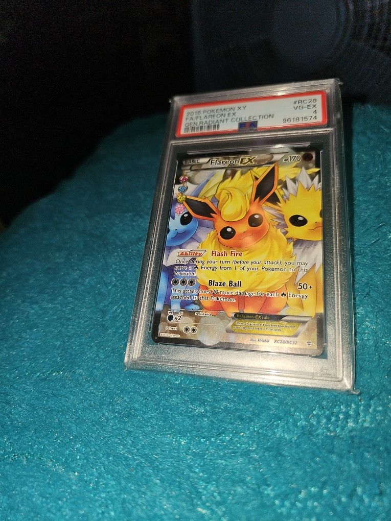 Pokemon Xy RADIANT COLLECTION FLAREON EX PSA 4