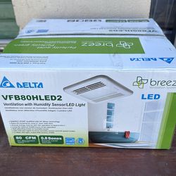 Delta Breez Bath Ventilation System with Humidity Sensor/ LED Light VFB80HLED2
