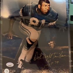 Dick “Night Train” Lane Autographed 8x10 Photo