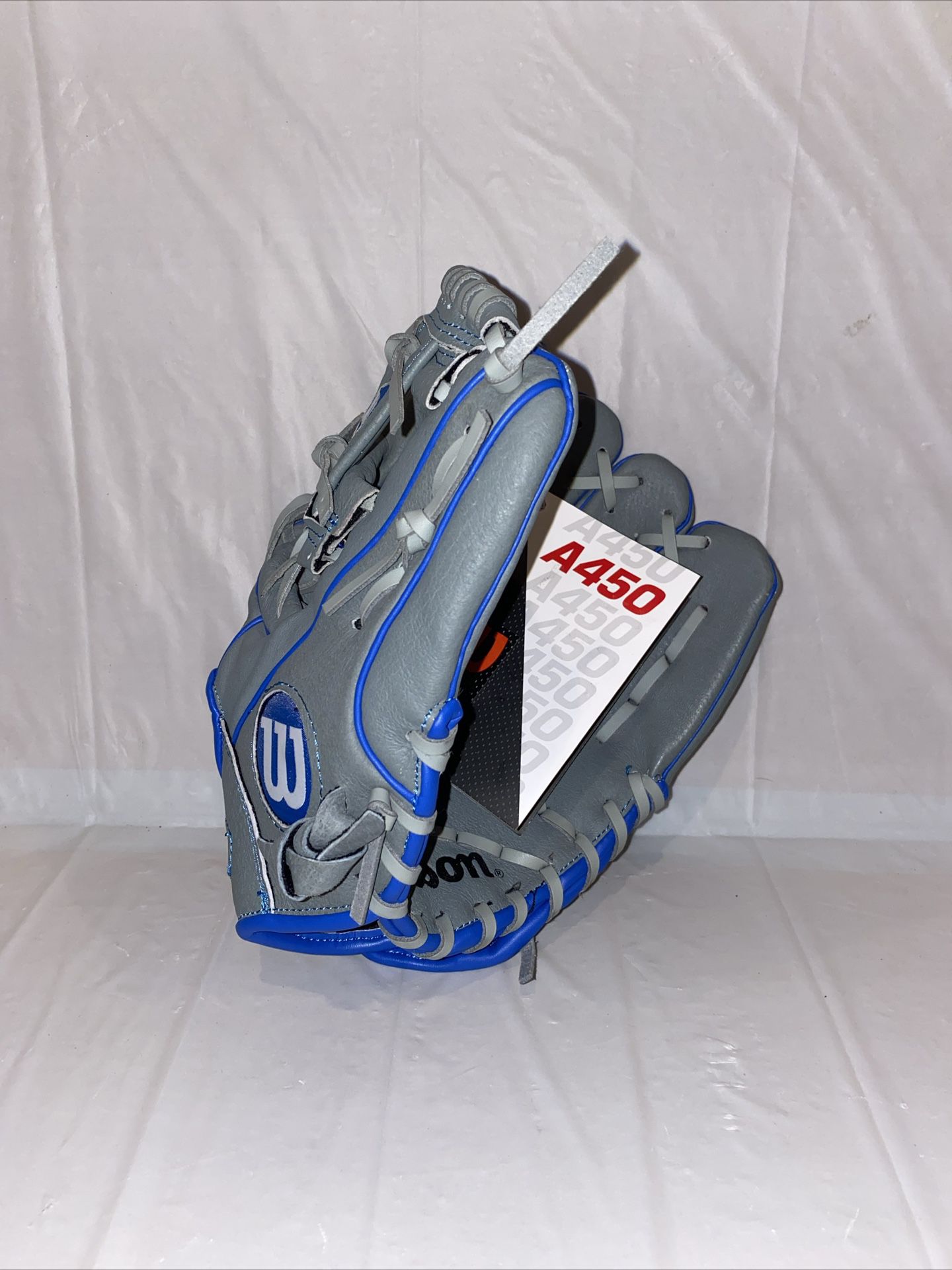Wilson A450 Baseball Glove Dodger Blue Gray Brand New 