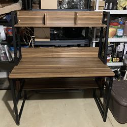 Like New Desk With Above shelving 