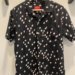 Supreme Squares Button Up Shirt M Black